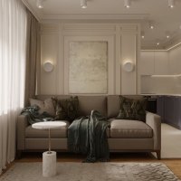 Дизайн квартиры 30 м2 в современном классическом стиле