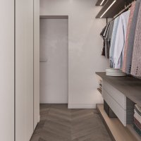 Большая квартира 130 м2 в современном стиле с лепниной