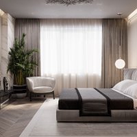 Большая квартира 130 м2 в современном стиле с лепниной