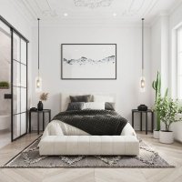 Большая квартира 130 м2 в современном стиле с лепниной